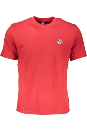 North Sails Koszulki, Mężczyzna, Czerwony, 3XL, Czerwony Bawełniany T-shirt z logo