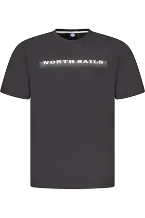 North Sails Koszulki, Mężczyzna, Czarny, 2XL, Czarna Bawełniana Koszulka Męska