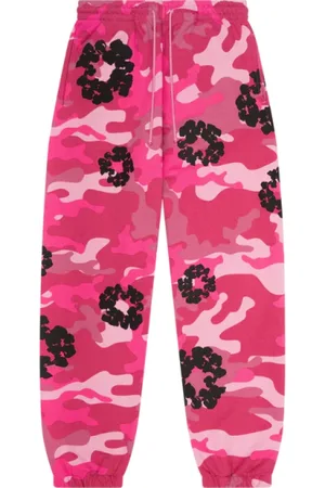 DENIM TEARS Spodnie, Mężczyzna, Różowy, L, Denim, Camo Wreath Sweatpant