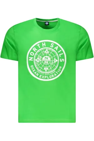 North Sails Koszulki, Mężczyzna, Zielony, M, Zielony T-shirt z bawełny