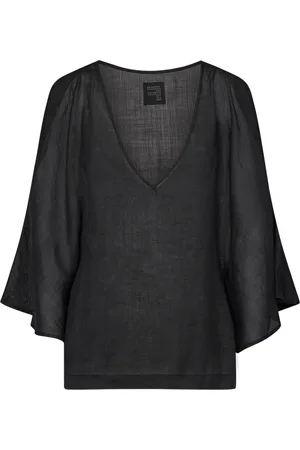 FISICO Bluzki, Kobieta, Czarny, L, Elegancka Czarna Sukienka dla Kobiet