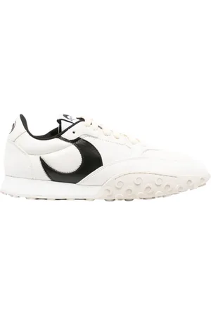 Marine Serre Buty, Kobieta, Biały, 39 EU, Zamsz, Czarne Białe Zamszowe Sneakersy MS-Rise