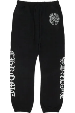 CHROME HEARTS Spodnie, Mężczyzna, Czarny, L, Spodnie Joggers z Monogramem Czarny