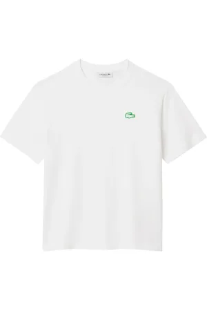 Lacoste Koszulki, Kobieta, Biały, 2XS, Stylowe Koszulki Tee Kolekcja