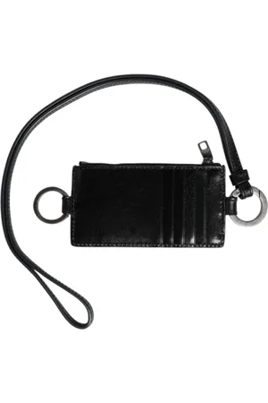 Dolce & Gabbana Akcesoria, Kobieta, Czarny, ONE SIZE, Czarny portfel na karty z logo wytłoczonym
