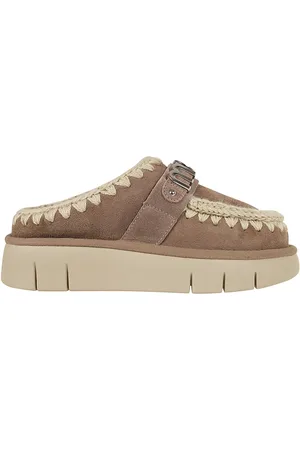 Mou Buty, Kobieta, Szary, 36 EU, Szare Kapcie z Owczej Skóry Aw 24
