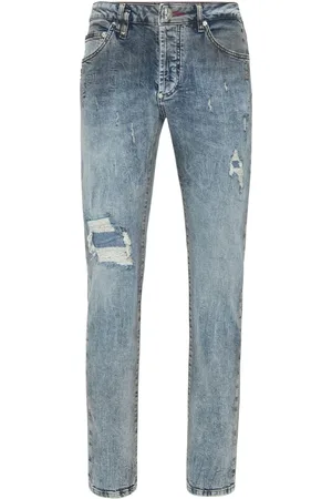 Philipp Plein Jeansy, Mężczyzna, Niebieski, W34, Stylowe Jeansyy Dżinsowe dla Mężczyzn