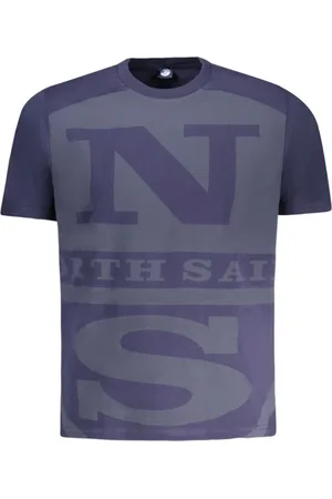 North Sails Koszulki, Mężczyzna, Niebieski, XL, Bawełna, Niebieski Bawełniany T-shirt Męski