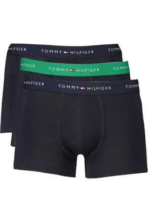 Tommy Hilfiger Bielizna, Mężczyzna, Niebieski, S, Niebieskie Bawełniane Boxerki, Elastyczny Pas