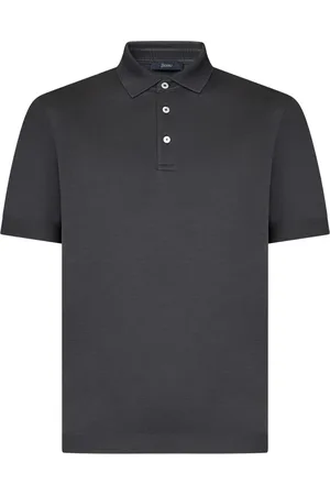HERNO Koszulki, Mężczyzna, Czarny, XL, Bawełna, Szara Koszulka Polo Tricot Bawełna