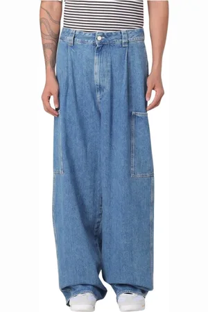 SUNNEI Jeansy, Mężczyzna, Niebieski, L, Denim, Luźne jeansy z szerokimi nogawkami