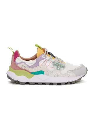 Flower Mountain Buty, Kobieta, Wielobarwność, 36 EU, Zamsz, Białe Sneakersy Yamano Ss 25