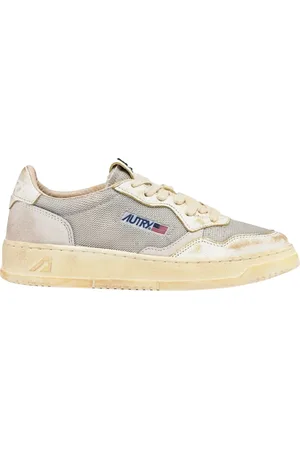 Autry Buty, Mężczyzna, Szary, 43 EU, Skóra, Sneakers Vintage Szary Mesh