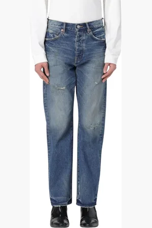 Purple Brand Jeansy, Mężczyzna, Niebieski, W31, Rozciągnięte spodnie zniszczone