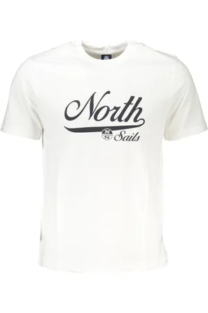 North Sails Koszulki, Mężczyzna, Biały, XL, Bawełniany T-shirt z nadrukiem logo