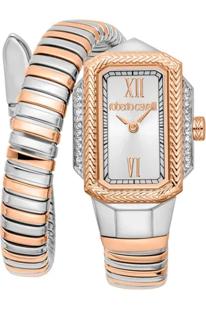 Roberto Cavalli Akcesoria, Kobieta, Szary, ONE SIZE, Elegant Steel Strap Quartz Analog Watch