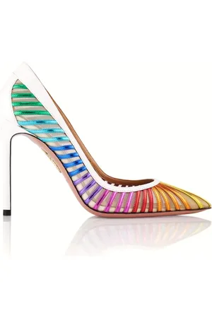 Aquazzura Buty, Kobieta, Wielobarwność, 36 1/2 EU, Czółenka na wysokim obcasie z szpiczastym noskiem