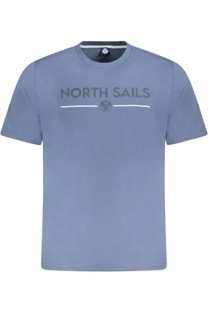 North Sails Koszulki, Mężczyzna, Niebieski, L, Niebieski T-shirt z graficznym nadrukiem z bawełny