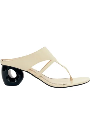 ALOHAS Buty, Kobieta, Biały, 38 EU, Dystaria Onix Białe Skórzane Sandały