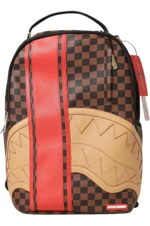 Sprayground Torebki, Mężczyzna, Wielobarwność, ONE SIZE, Kraciasta Torba z Paskami Wyścigowymi