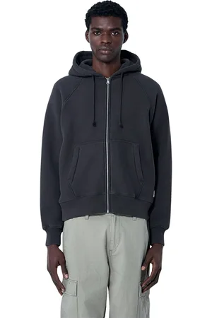 STUSSY Bluzy, Mężczyzna, Czarny, 2XL, Bluza z kapturem na zamek