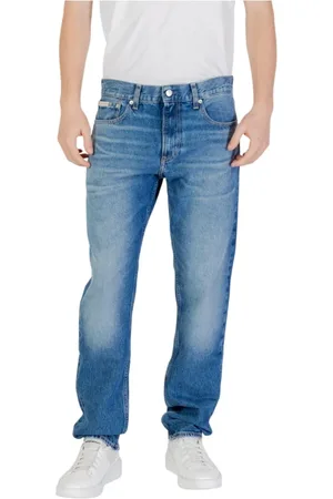 Calvin Klein Jeansy, Mężczyzna, Niebieski, W32 L32, Denim, Jasne Slim Fit Jeansyy Dżinsowe