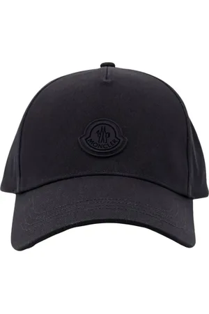 Moncler Akcesoria, Mężczyzna, Czarny, ONE SIZE, Czarna Czapka z Logo Baseball