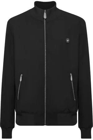 Philipp Plein Kurtki, Mężczyzna, Czarny, 3XL, Stylowa Kurtka z Unikalnym Designem