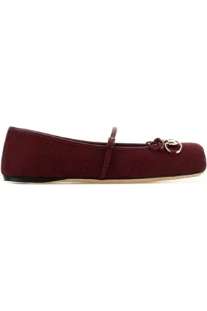 Gucci Buty, Kobieta, Czerwony, 37 1/2 EU, Bordowe Buty z Kokardą