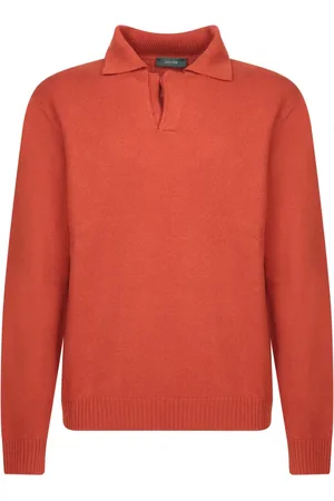 ZANONE Swetry, Mężczyzna, Pomarańczowy, XL, Pomarańczowy T-shirt dla mężczyzn Aw 24