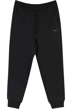 Y-3 Spodnie, Mężczyzna, Czarny, M, Czarne Bawełniane Casual Spodnie z Mankietami