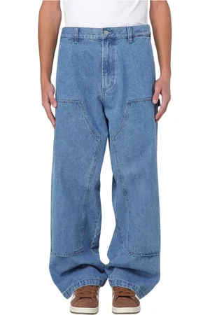 Obey Jeansy, Mężczyzna, Niebieski, W34, Luźne dżinsy stolarskie