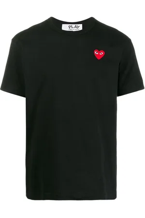 Comme des Garçons Koszulki, Mężczyzna, Czarny, M, Czarna koszulka Play z logo