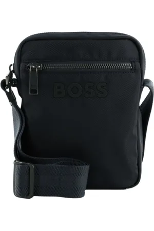 HUGO BOSS Torebki, Mężczyzna, Niebieski, ONE SIZE, Ciemnoniebieska Torba na Ramię z Zamkiem