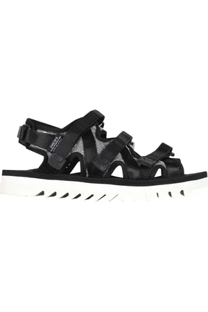 SUICOKE Buty, Mężczyzna, Czarny, 44 EU, Nylon, Czarne i białe sandały z nylonu