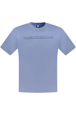 North Sails Koszulki, Mężczyzna, Niebieski, 3XL, Niebieski Bawełniany T-shirt z okrągłym dekoltem