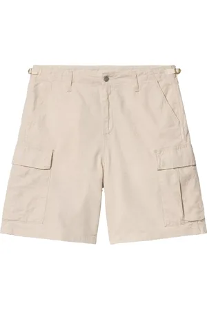 Carhartt Szorty, Mężczyzna, Beżowy, W33, Beżowe Szorty Cargo z Regulowanym Pasem