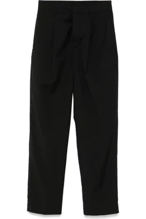 Emporio Armani Spodnie, Mężczyzna, Czarny, XL, Wyjątkowe czarne spodnie z ukrytym zapięciem