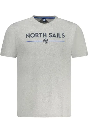 North Sails Koszulki, Mężczyzna, Szary, S, Bawełna, Szara Bawełniana Męska Koszulka