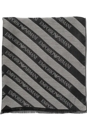Emporio Armani Akcesoria, unisex, Szary, ONE SIZE, Paski Casual Sportowy Szalik