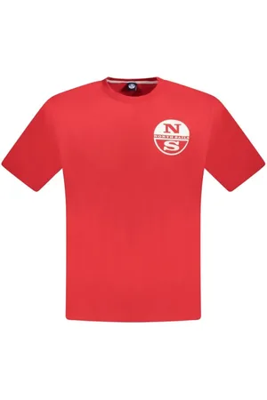 North Sails Koszulki, Mężczyzna, Czerwony, L, Czerwony T-shirt z bawełny