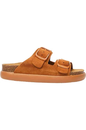 Scholl Buty, Kobieta, brązowy, 40 EU, Zamsz, Chunky Sandał zamszowy z regulowanymi paskami