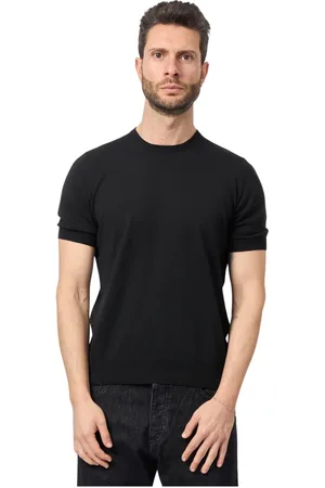 Gran Sasso Koszulki, Mężczyzna, Czarny, L, Czarne T-shirty i Pola