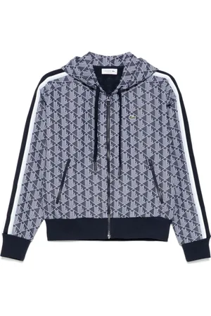 Lacoste Bluzy, Kobieta, Niebieski, S, Niebieska Kurtka z Paskami