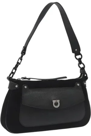 Salvatore Ferragamo Pre-owned, Kobieta, Czarny, ONE SIZE, Zamsz, Pre-owned Suede handbags