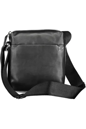 Calvin Klein Torebki, Mężczyzna, Czarny, ONE SIZE, Czarna Torba na Ramię z Regulowanym Paskiem