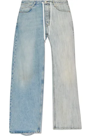 Balenciaga Jeansy, Kobieta, Niebieski, S, Bawełna, Jeansyy z efektem `vintage`