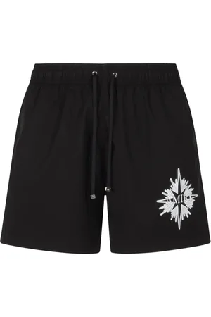 AMIRI Stroje kąpielowe, Mężczyzna, Czarny, S, Czarna Odzież Morska Starburst Swim Trunk