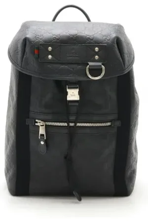 Gucci Pre-owned, Kobieta, Czarny, ONE SIZE, Skóra, Pre-owned Plastic backpacks