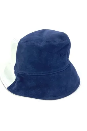 Fendi Pre-owned, Kobieta, Niebieski, ONE SIZE, Skóra, Pre-owned Fabric hats
